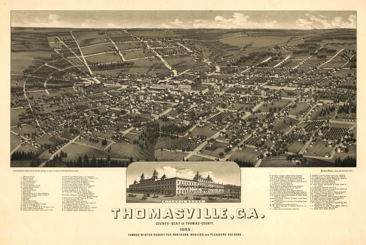 Historic Map - Thomasville, GA - 1885, image 1, World Maps Online
