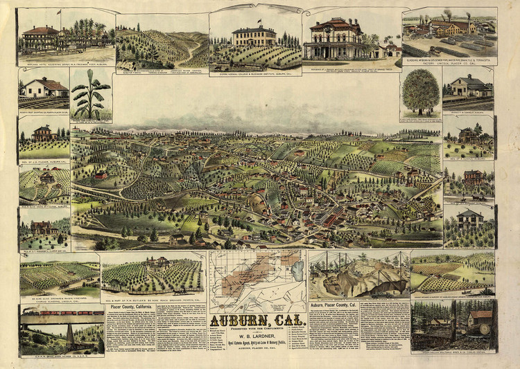 Historic Map - Auburn, CA - 1887, image 1, World Maps Online