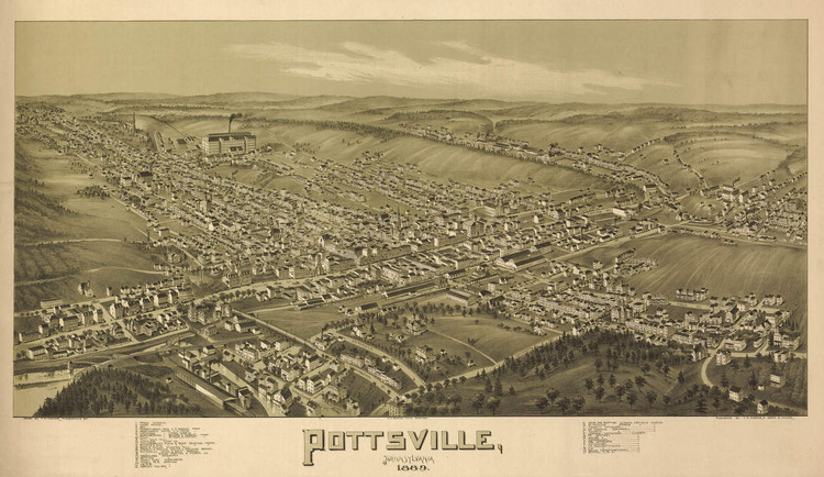 Historic Map - Pottsville, PA - 1889, image 1, World Maps Online
