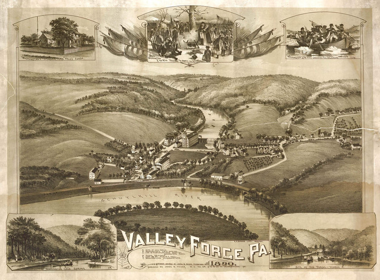 Historic Map - Valley Forge, PA - 1890, image 1, World Maps Online