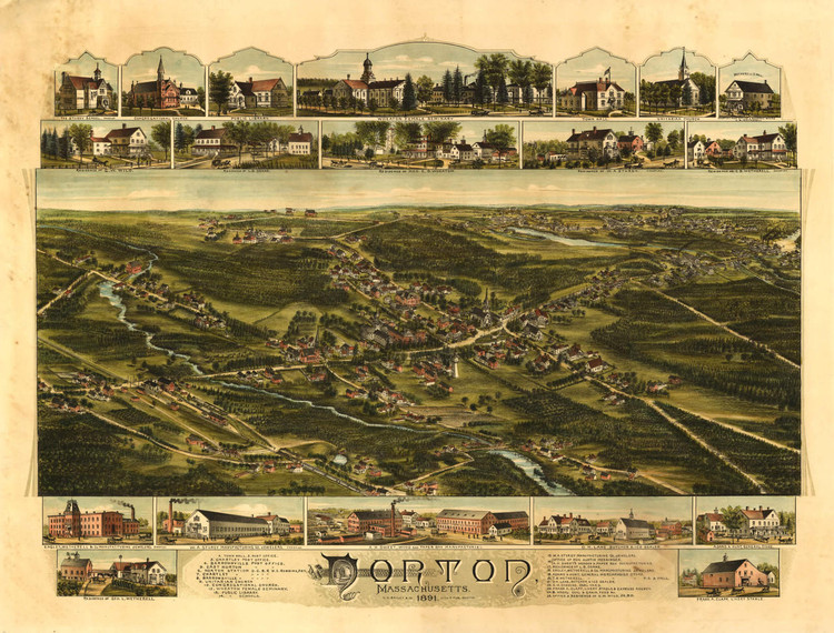 Historic Map - Norton, MA - 1891, image 1, World Maps Online