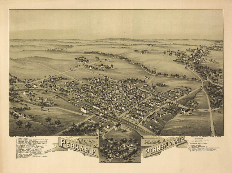 Historic Map - Perkasie, PA - 1894, image 1, World Maps Online