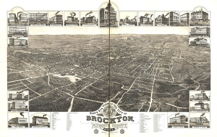 Historic Map - Brockton, MA - 1882, image 1, World Maps Online