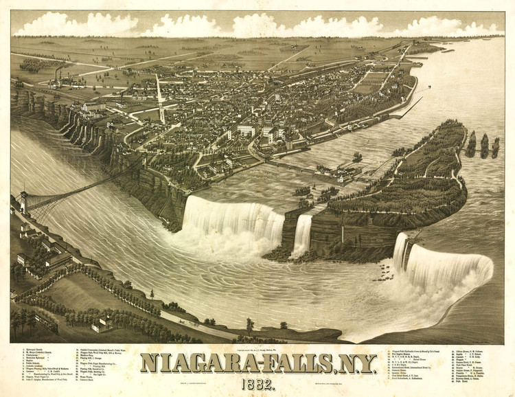 Historic Map - Niagara Falls, NY - 1882, image 1, World Maps Online