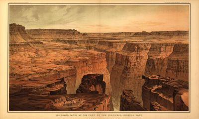 Grand Canyon National Park Vintage Map Print (1882)| World Maps Online
