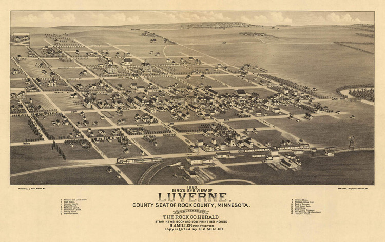 Historic Map - Luverne, MN - 1883, image 1, World Maps Online