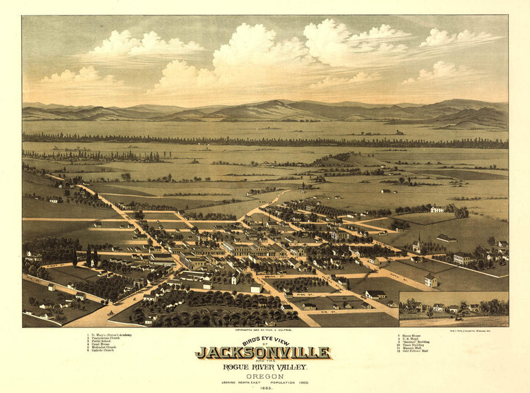 Historic Map - Jacksonville, OR - 1883, image 1, World Maps Online