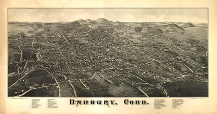 Historic Map - Danbury, CT - 1884, image 1, World Maps Online
