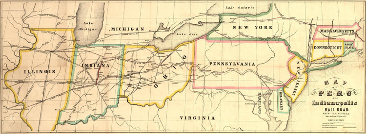 Historic Railroad Map of the Northeastern United States - 1850 - George E. Leefe, image 1, World Maps Online