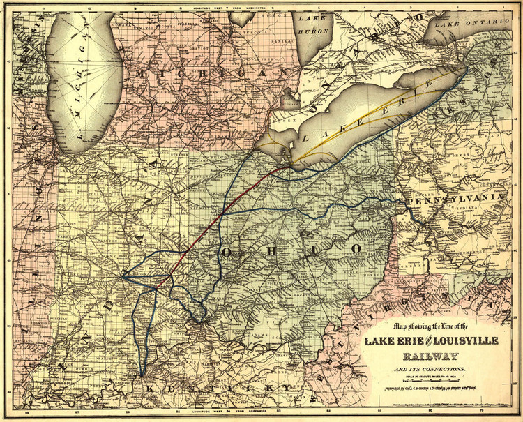 Historic Railroad Map of the Midwest - 1872 - GW & CB Colton & Co., image 1, World Maps Online
