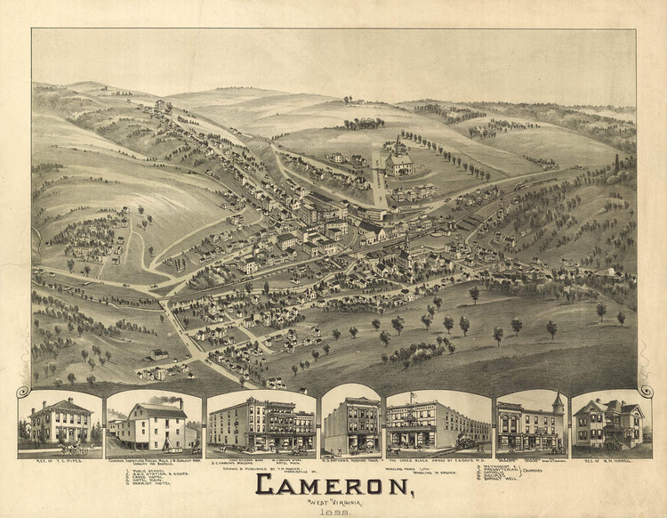 Historic Map - Cameron, WV - 1899, image 1, World Maps Online