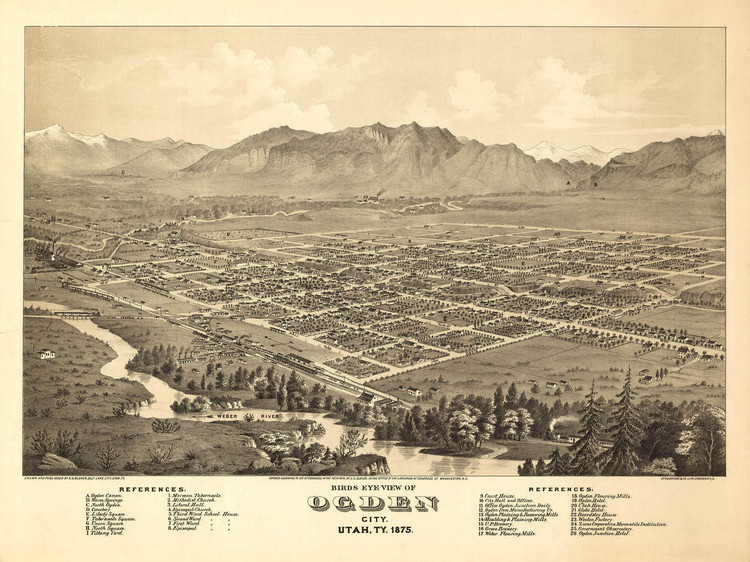 Historic Map - Ogden City, UT - 1875, image 1, World Maps Online