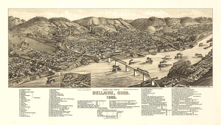 Historic Map - Bellaire, OH - 1882, image 1, World Maps Online