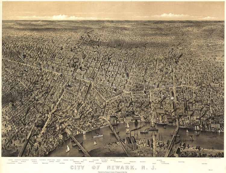 Historic Map - Newark, NJ - 1874, image 1, World Maps Online