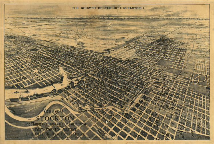 Historical Map of Stockton, CA - 1895, image 1, World Maps Online