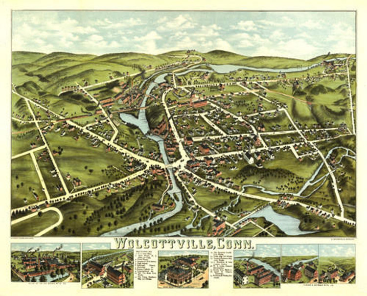 Historic Map - Wolcottville (now Torrington), CT - 1875, image 1, World Maps Online