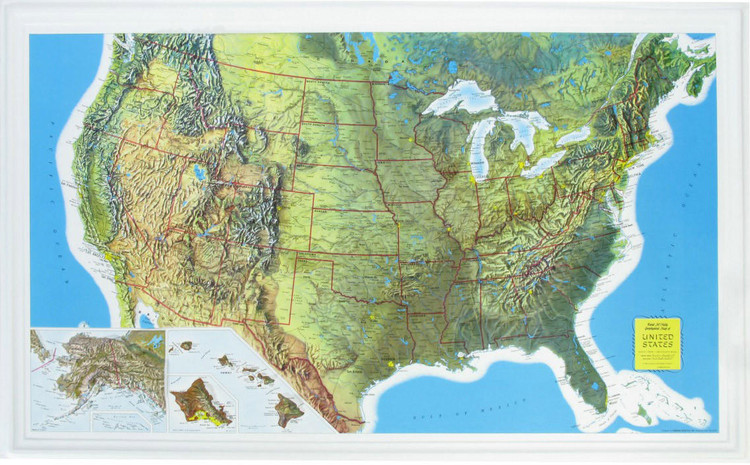 United States Raised Relief Map, image 1, World Maps Online