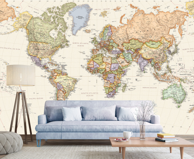 Custom Size Map Mural - Custom Map Design - Globe Turner Maps Wall Murals