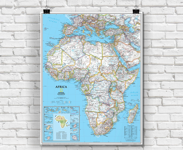 National Geographic Africa Classic Political Wall Map
