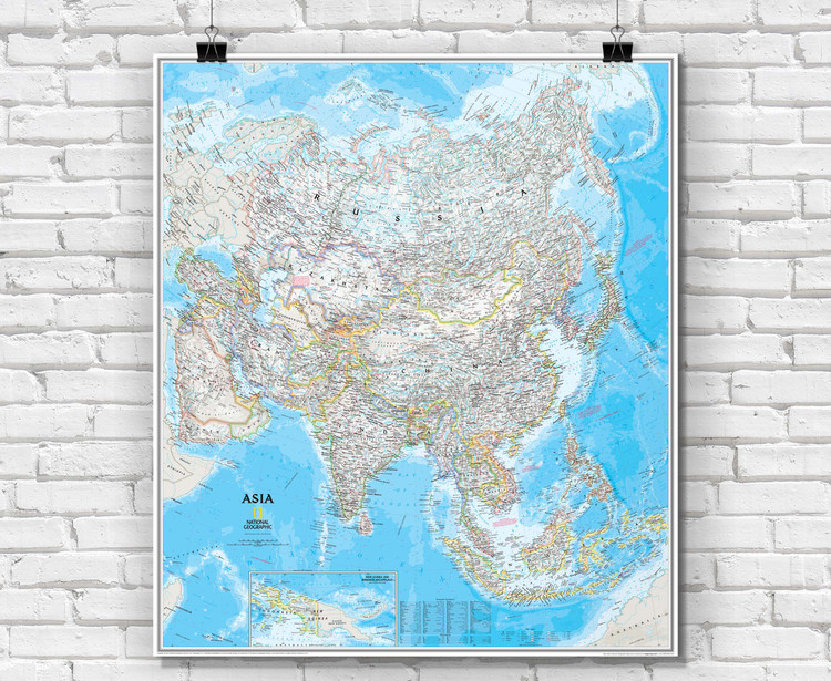 National Geographic Asia Classic Political Wall Map