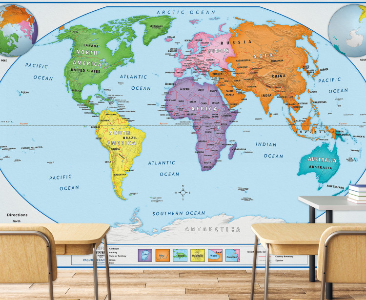 Early Learner World Map Wall Mural