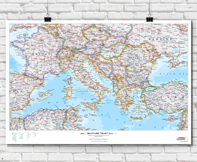 Custom Area Wall Map - National Geographic World Atlas