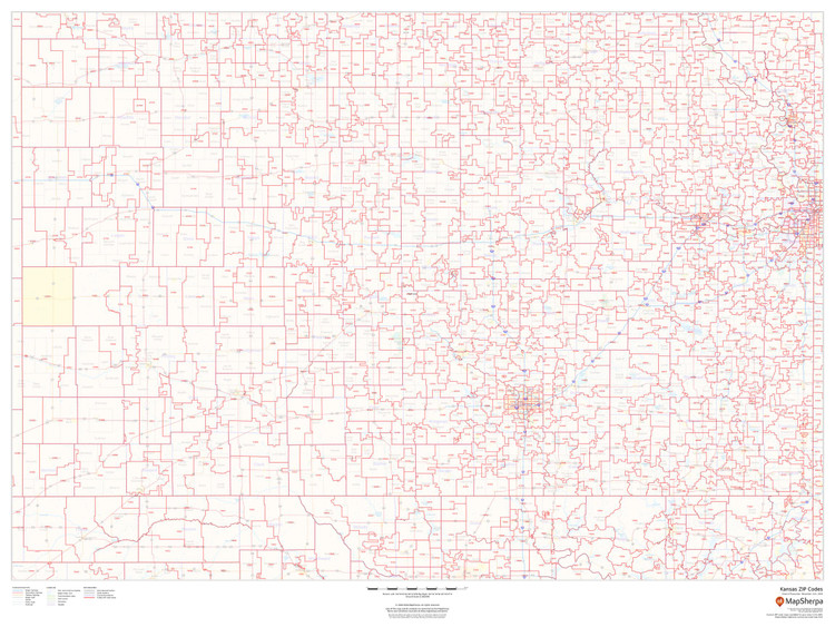 Kansas ZIP Code Map