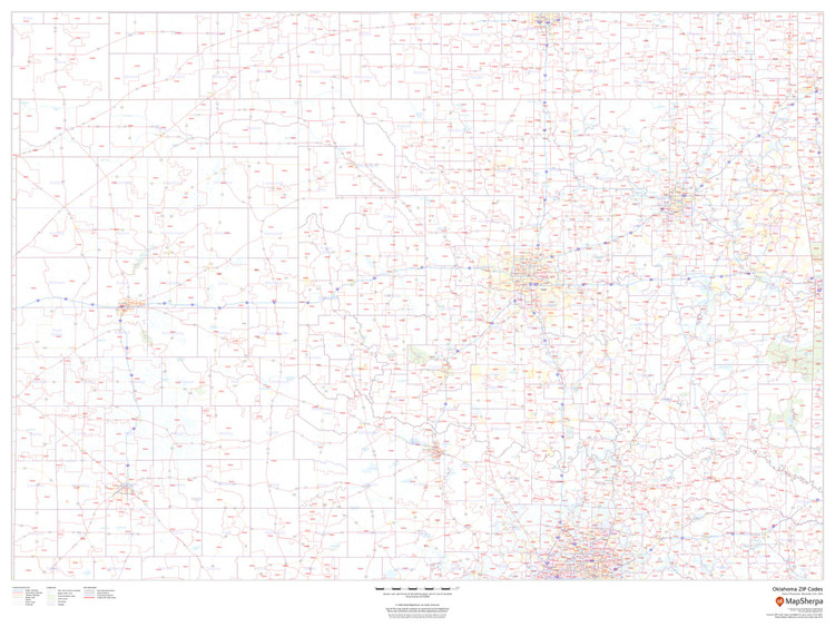 Oklahoma ZIP Code Map