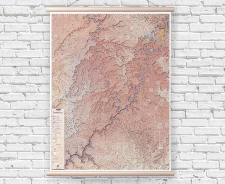 Canyonlands National Park & Vicinity Wall Map on Wood Rails
