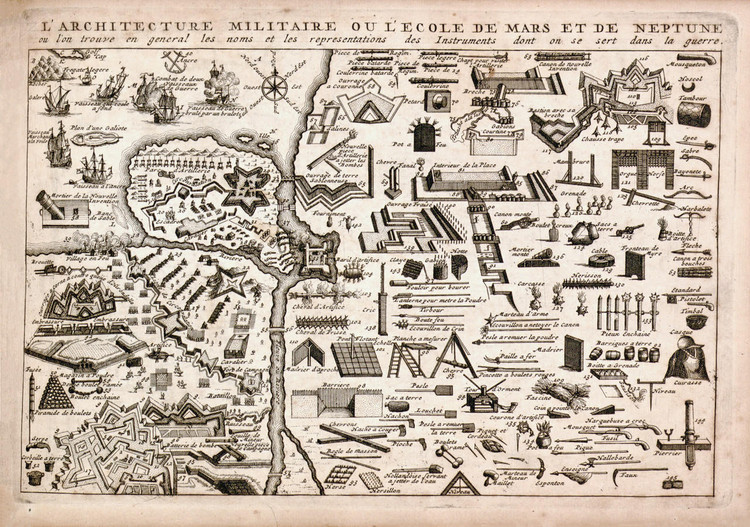 Historic Map - Europe - Military Architecture - 1708, image 1, World Maps Online