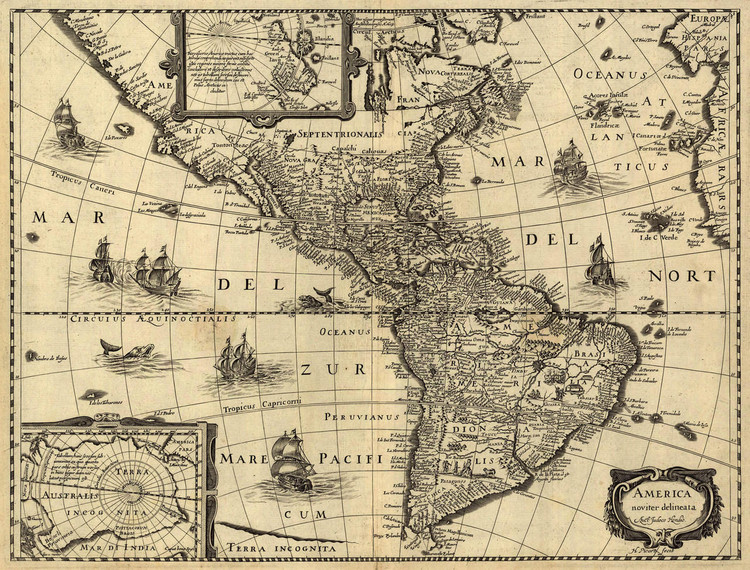 Historic Map - The Americas - 1642, image 1, World Maps Online