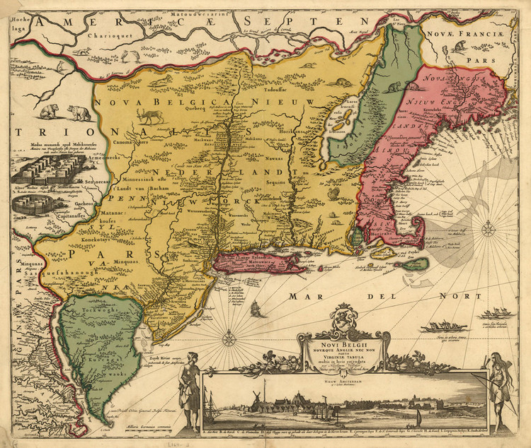 Historic Map - Atlantic States - 1685, image 1, World Maps Online