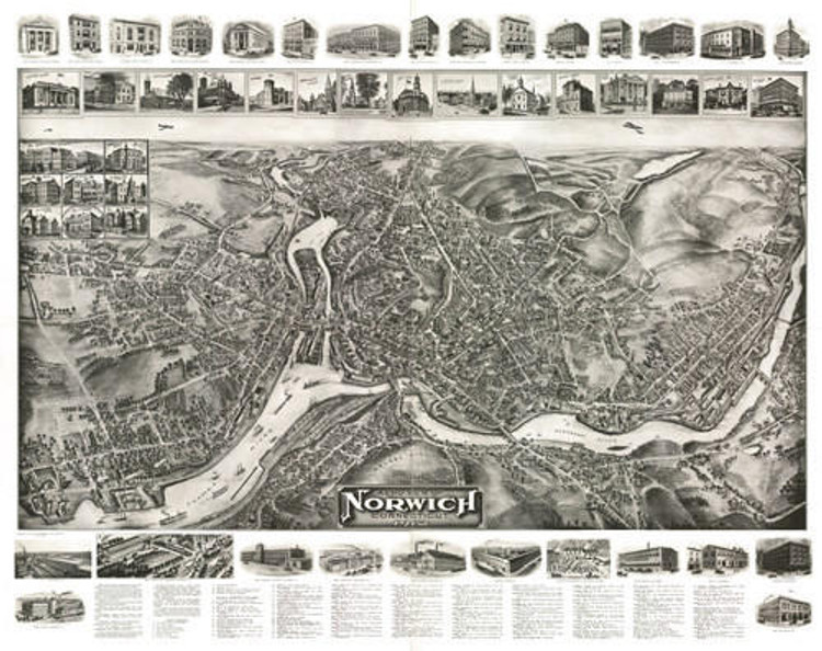 Historic Map - Norwich, CT - 1912, image 1, World Maps Online