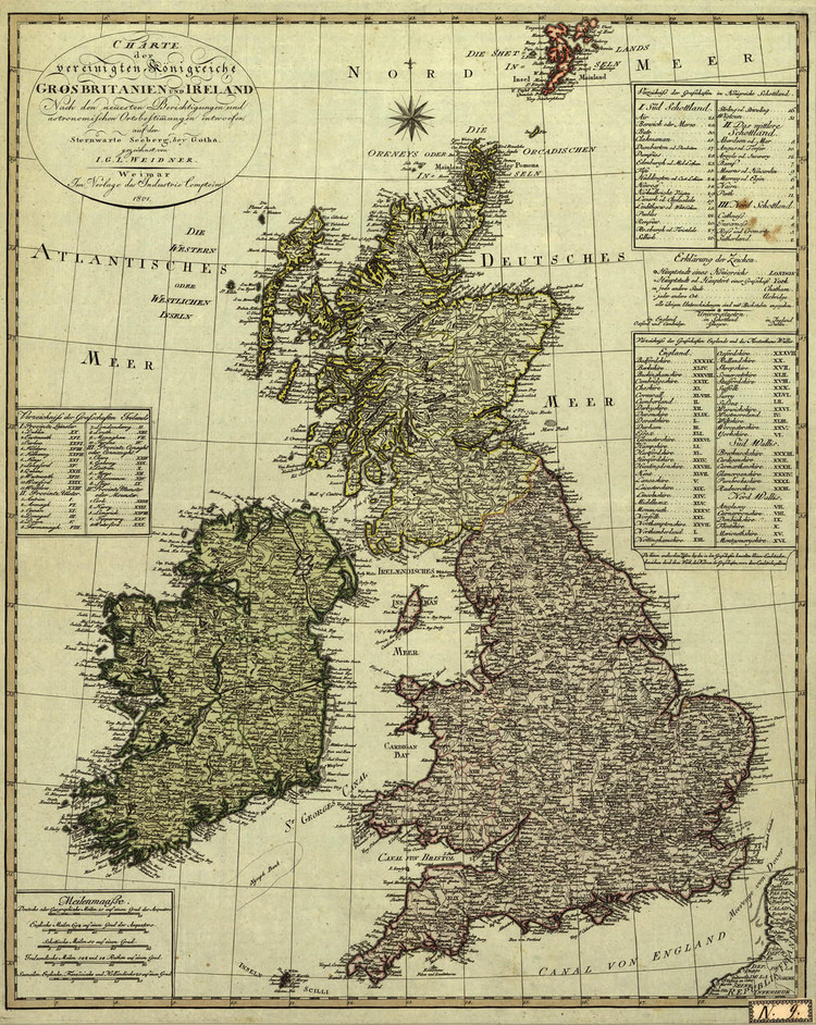 Historic Map - British Isles - 1801, image 1, World Maps Online