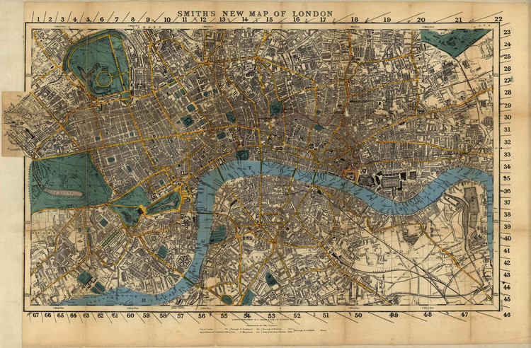 Historic Map - London, England - 1860, image 1, World Maps Online