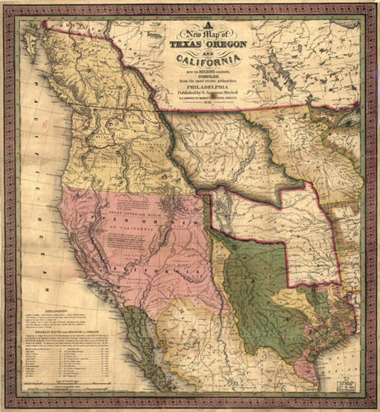 Historic Map - United States - Western Territories - 1846, image 1, World Maps Online