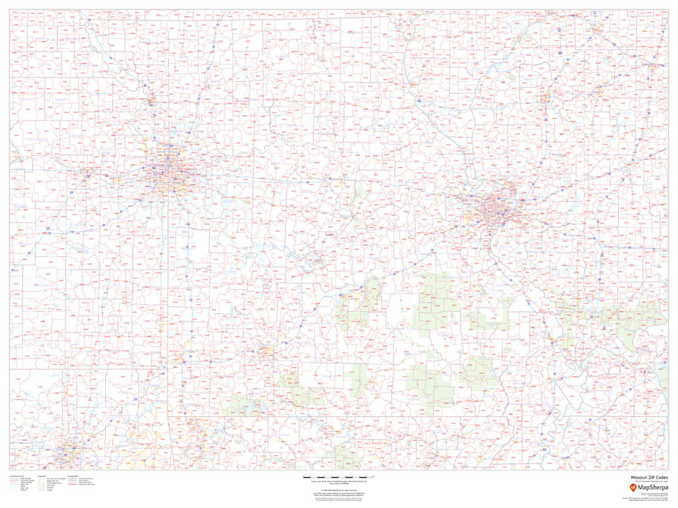 Missouri ZIP Code Map