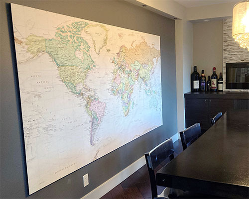 Custom Size Wall Map Prints