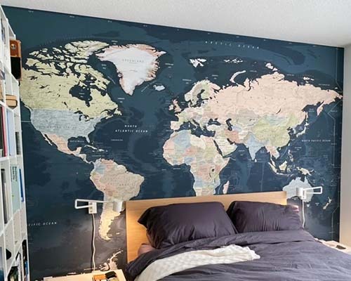 Custom Size Map Wall Murals