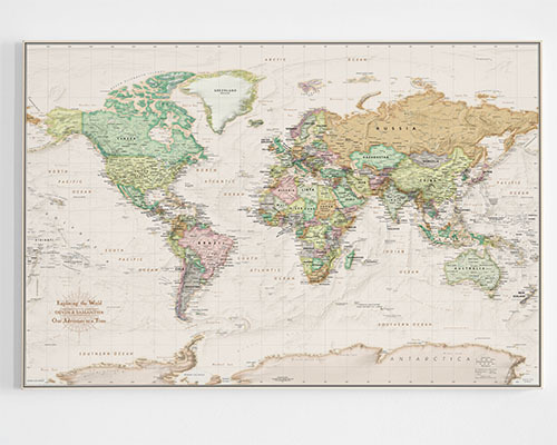 World Push Pin Travel Maps