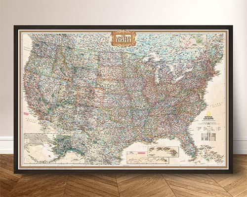 Best Selling USA Wall Maps