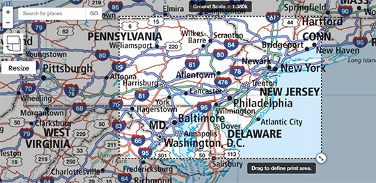 Custom Area USA Regional Maps