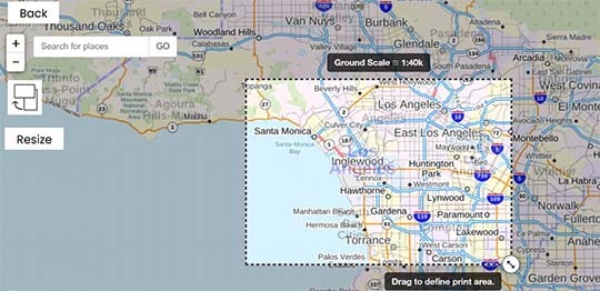 Custom Area USA Street Maps