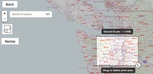 Custom Area Zip Code Maps