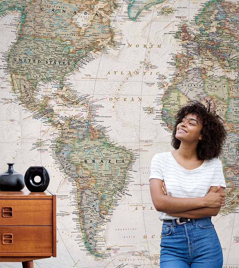 Map Wallpaper Murals