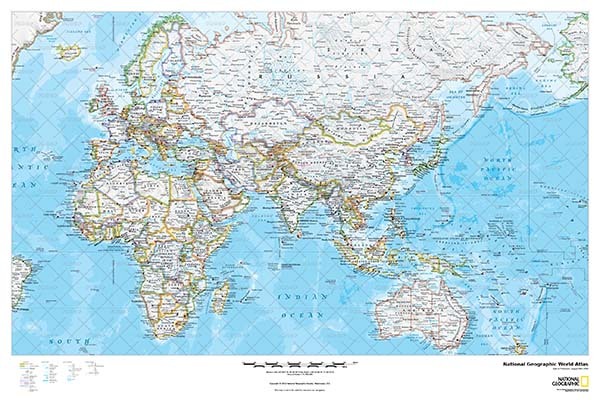 National Geographic Custom Area Wall Map