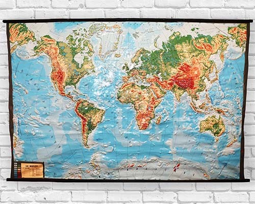 World 3D Raised Relief Maps