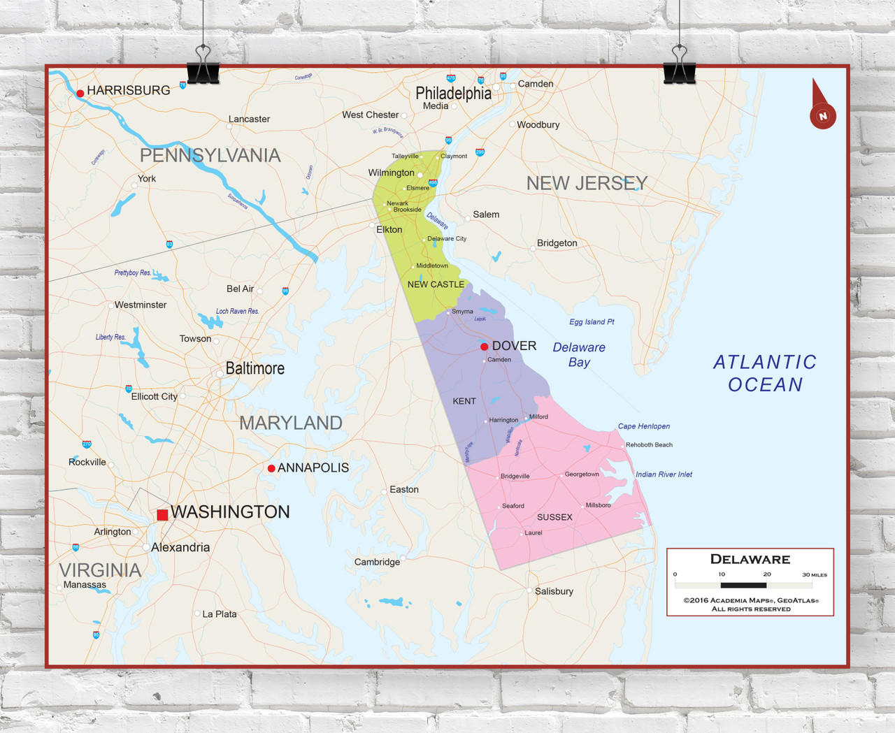Delaware Wall Map Political World Maps Online Delaware State Political Wall Map 63579 60516.1675590223