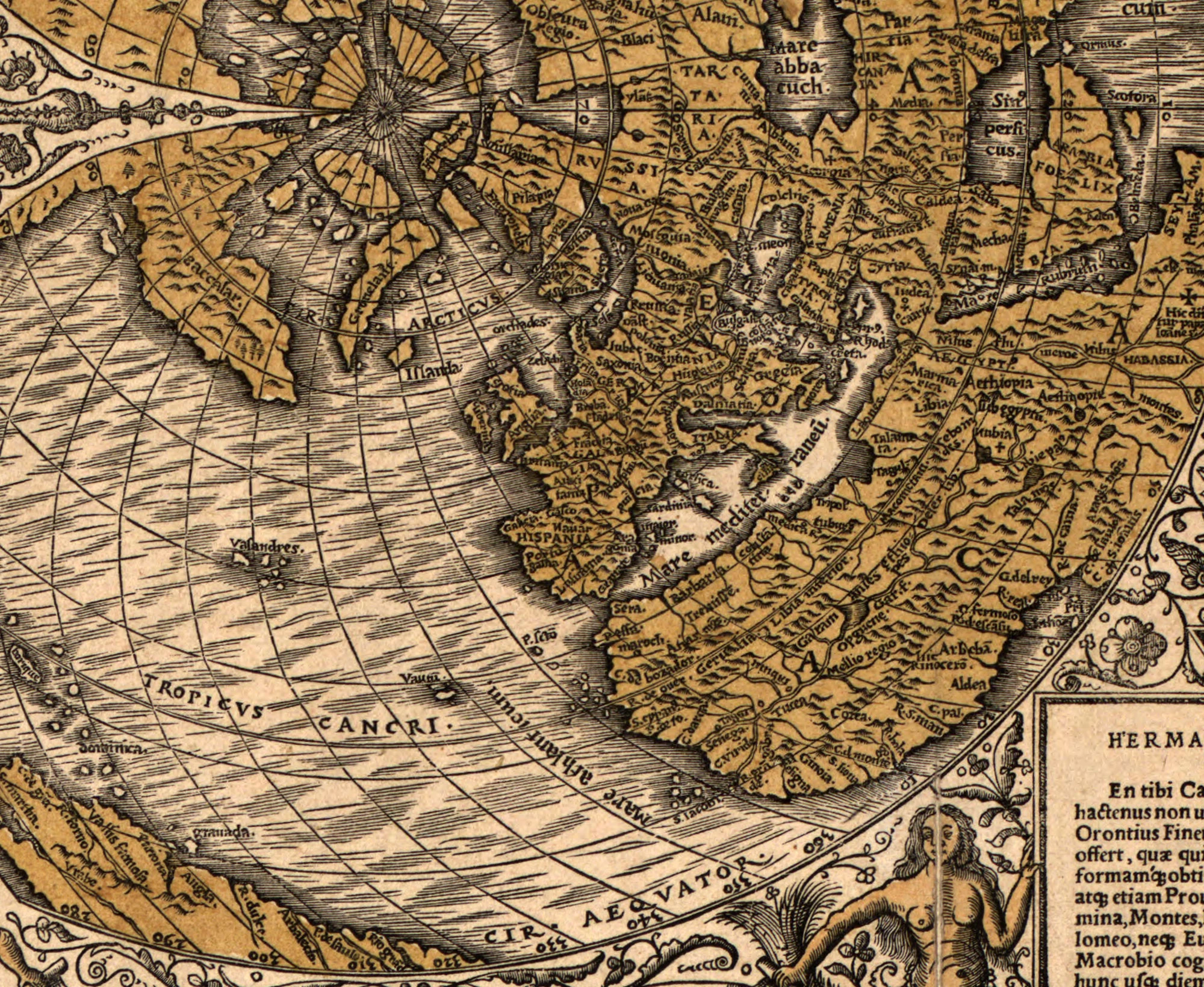 Historic Map - World - 1531 - Polar Projection Hemispheres | World