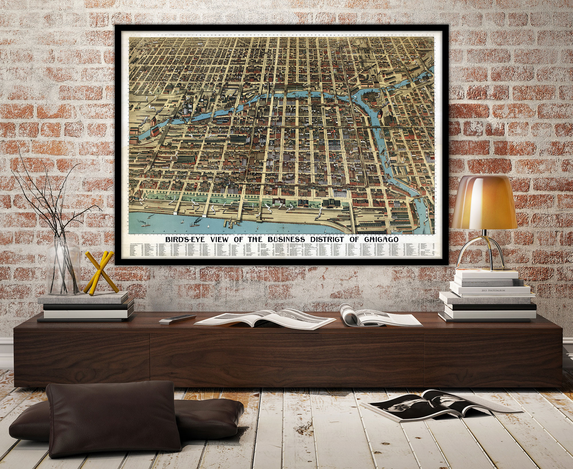 Chicago, IL Vintage Map Print (1898)| World Maps Online
